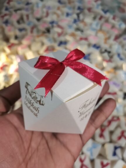 pentagon style Bid Box with Bow