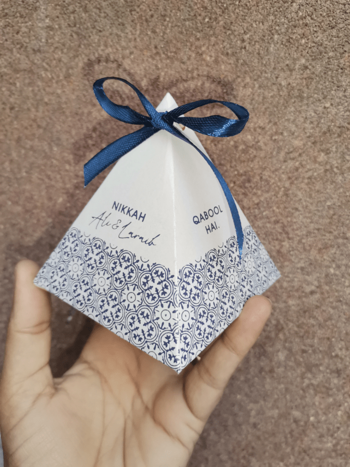 Blue Print Triangle Box