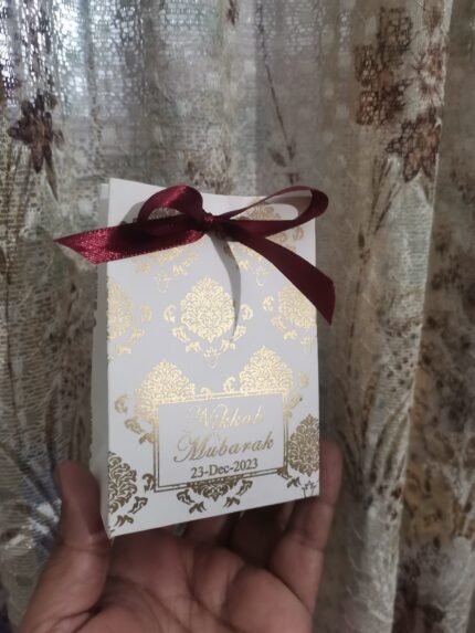 Golden Printed Pouch Box