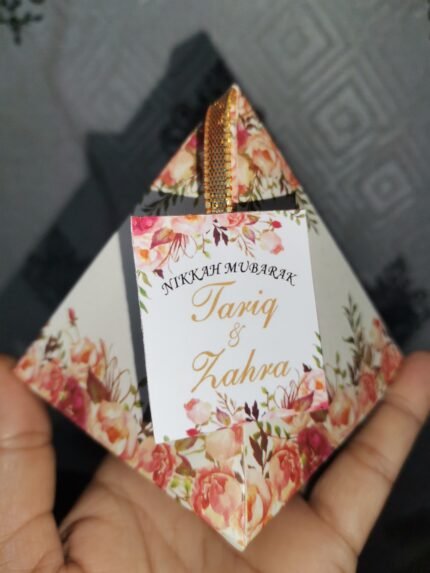 Floral Triangle with Floral Tag