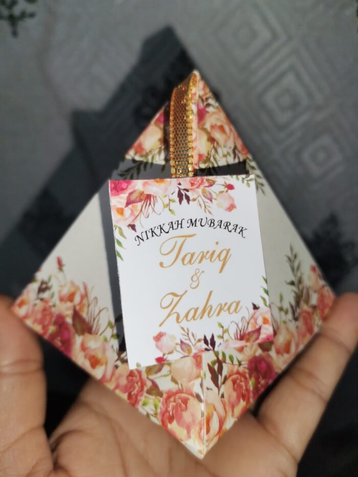 Floral Triangle with Floral Tag
