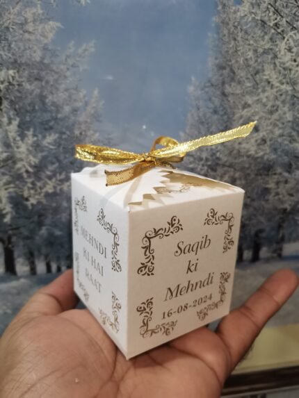 Mini Bid Box with Golden Printing