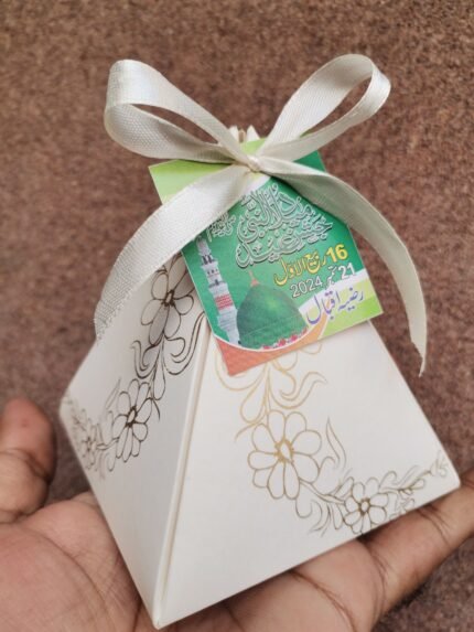 Pyramid Box with Milad un Nabi Tag