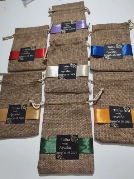 Bid Pouches with Black Tag