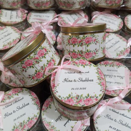 Tin Bid Box With Small Bow