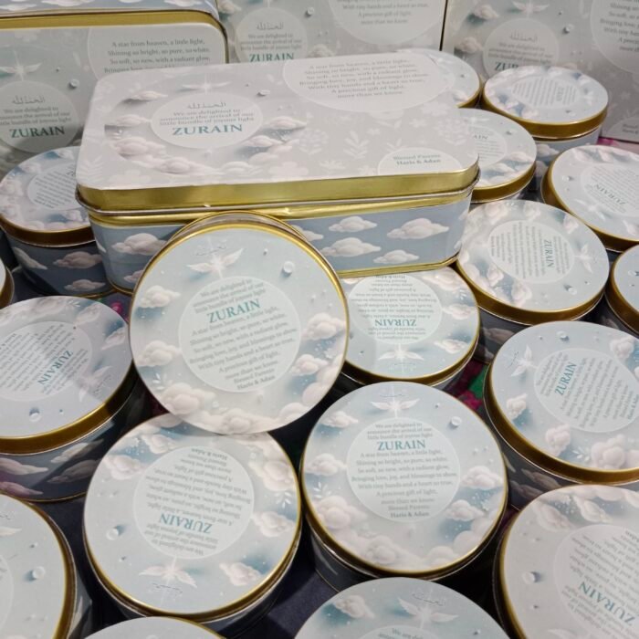 Baby Boy Annoument Half Kg Tin Box