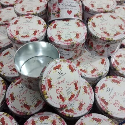 Floral Silver Tin Box