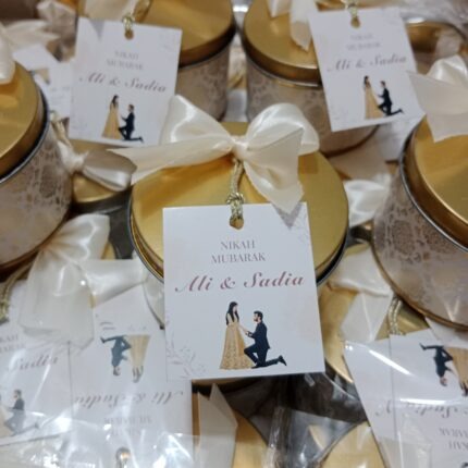 Couple tag Tin Bid Box