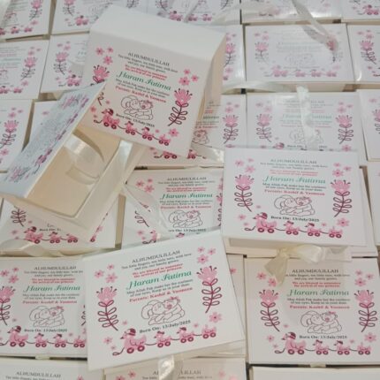 Baby Girl Announcement Box