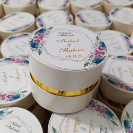 Floral Round Bid Box