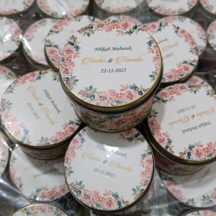 Floral Golden Tin Box