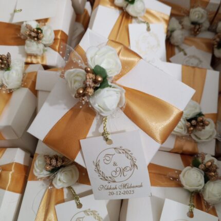 Golden and White Bid Box