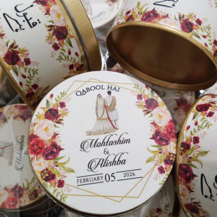 Floral Golden Tin Box